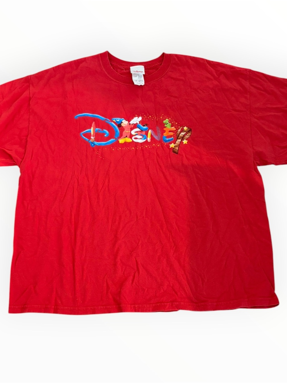 Disney Store 2XL Red Character Logo Graphic T-Shirt